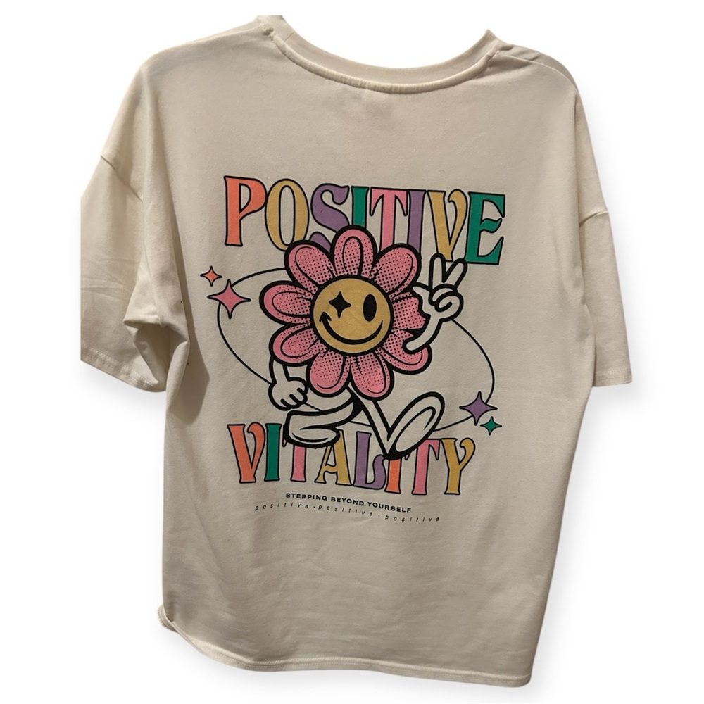 Kids Cream Graphic T-Shirt